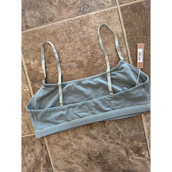 Skims Cotton Jersey Scoop Bralette Mineral Size Large - Picture 9 of 11